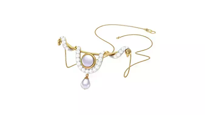 Women Necklace Pendants 3dm STL OBJ FBX Renders Details