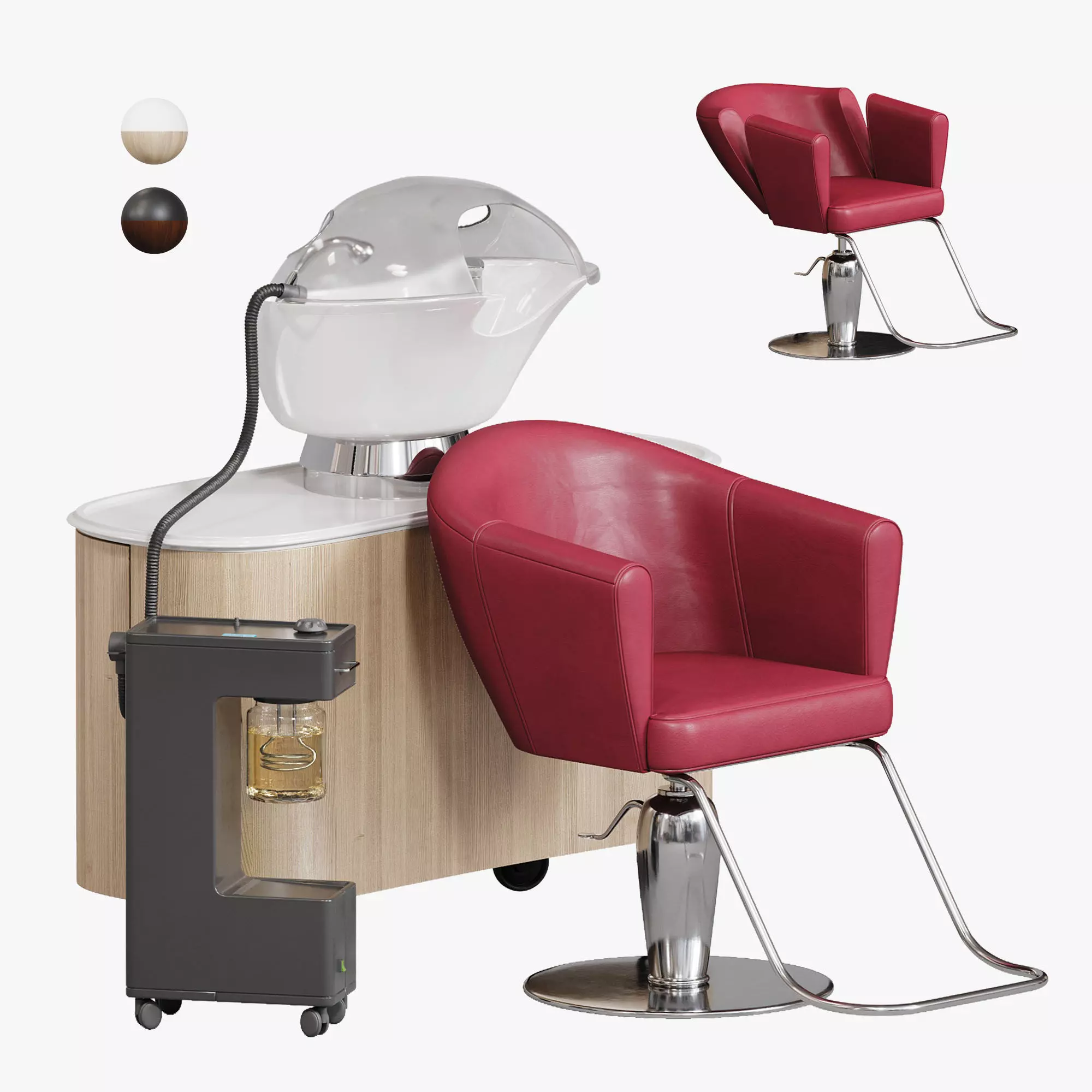 Maletti HUB - Cabinet with a hairdresser sink Low-poly 3D model