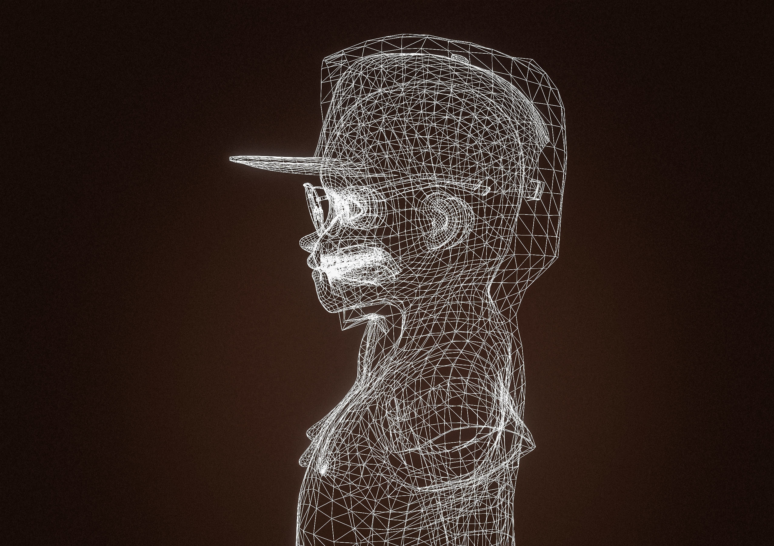 High Quality Cartoon African American Hip Hop DJ Guy Low-poly 3D model_21