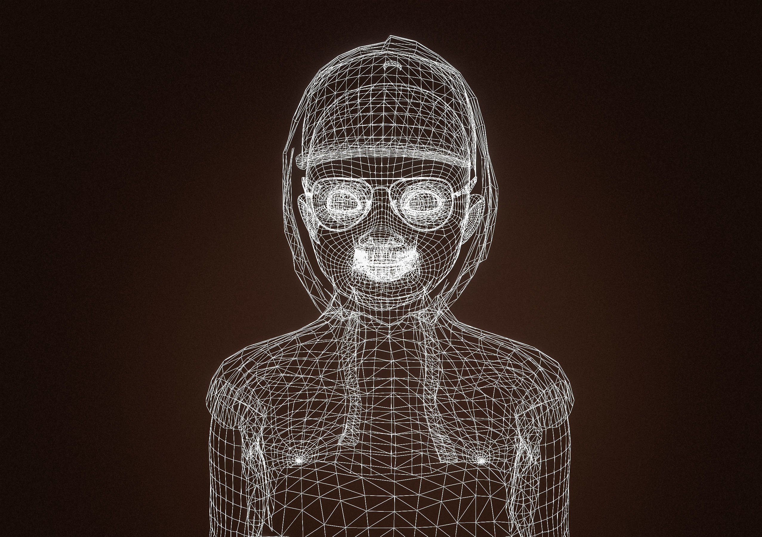 High Quality Cartoon African American Hip Hop DJ Guy Low-poly 3D model_19