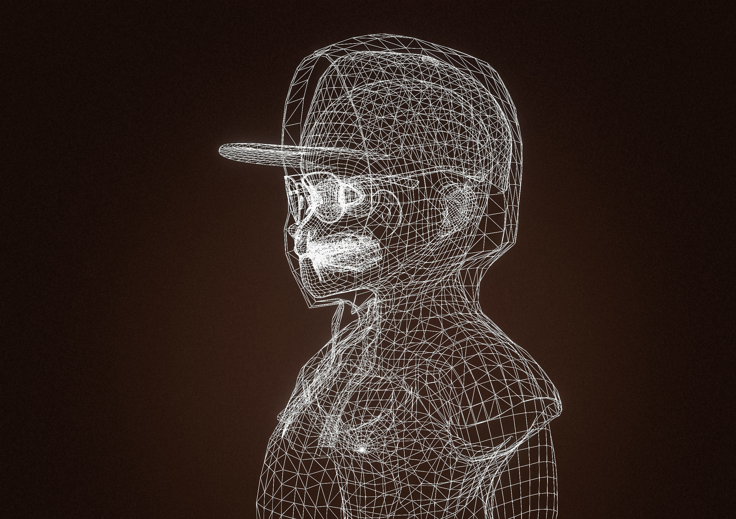 High Quality Cartoon African American Hip Hop DJ Guy Low-poly 3D model_20