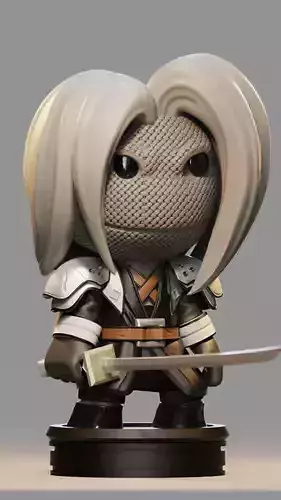 Sephiroth figurine holding sword