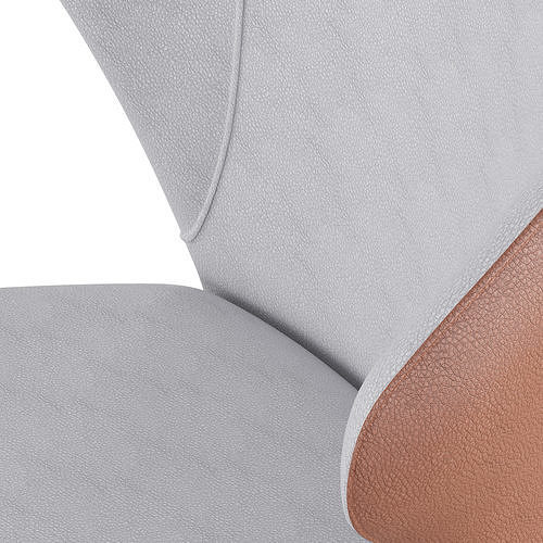 Dining Chair Wingback Chair Brown 3D model 6