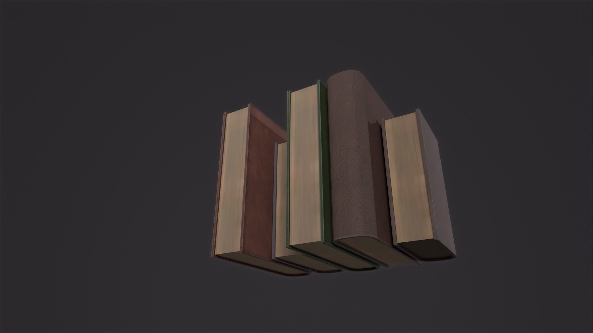 Old Books 3D Model Low-poly 3D model_5