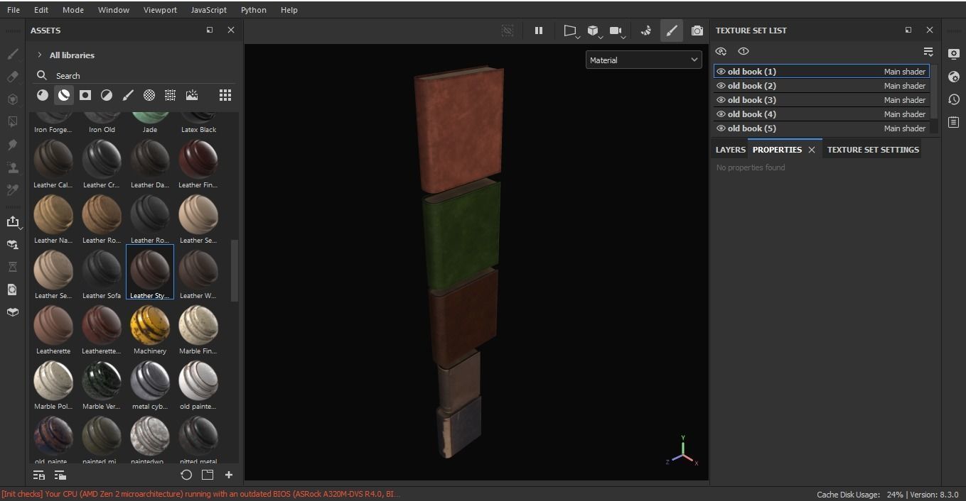 Old Books 3D Model Low-poly 3D model_7