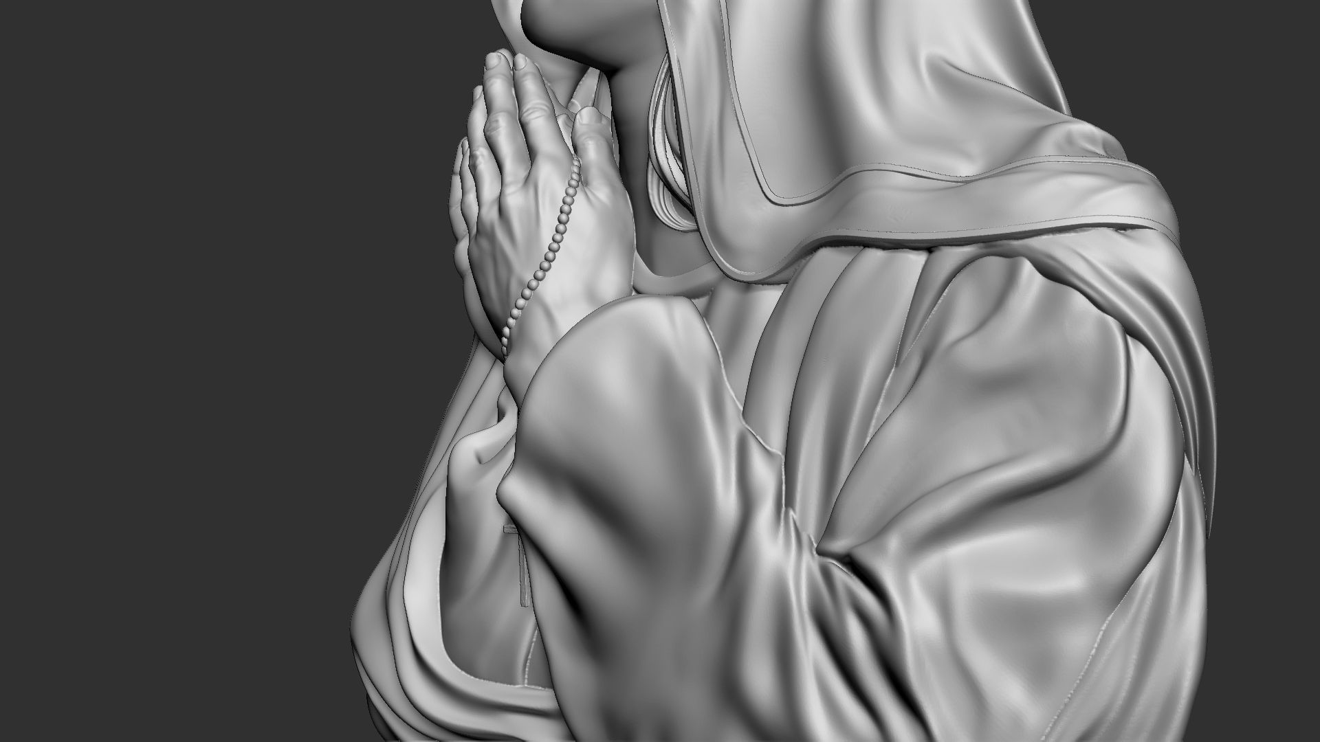 Mother Maria bas-relief 03 3D print model_11