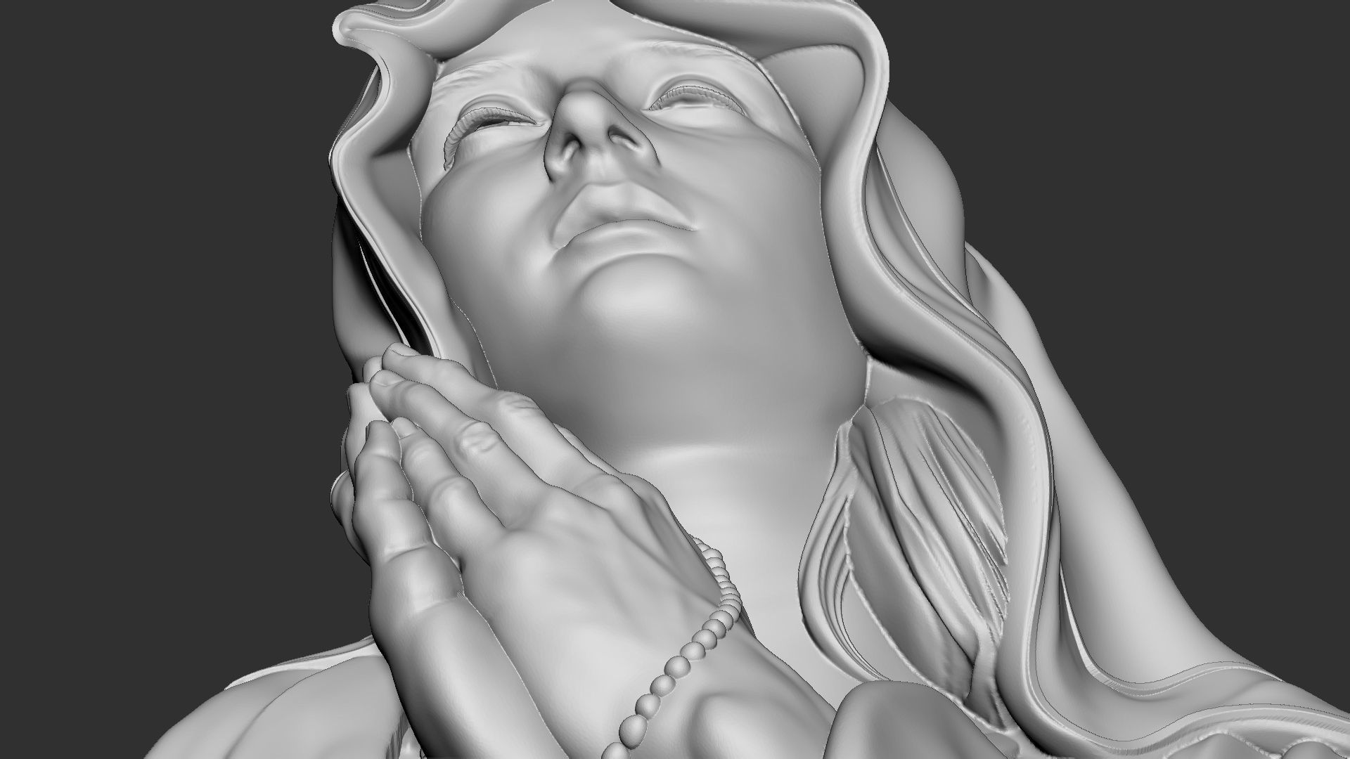 Mother Maria bas-relief 03 3D print model_12