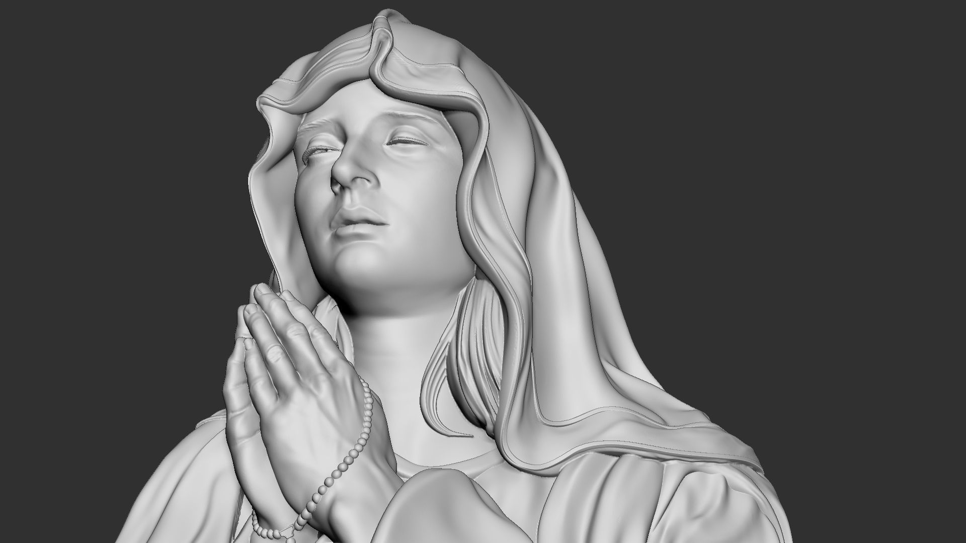 Mother Maria bas-relief 03 3D print model_6