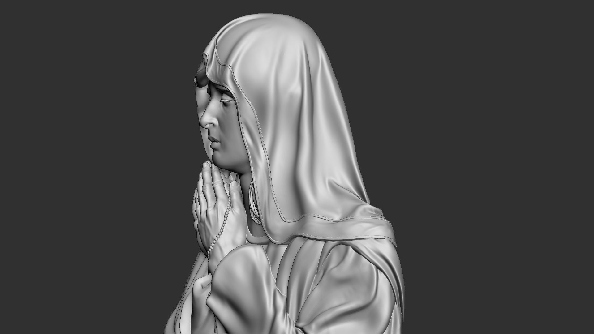 Mother Maria bas-relief 03 3D print model_9