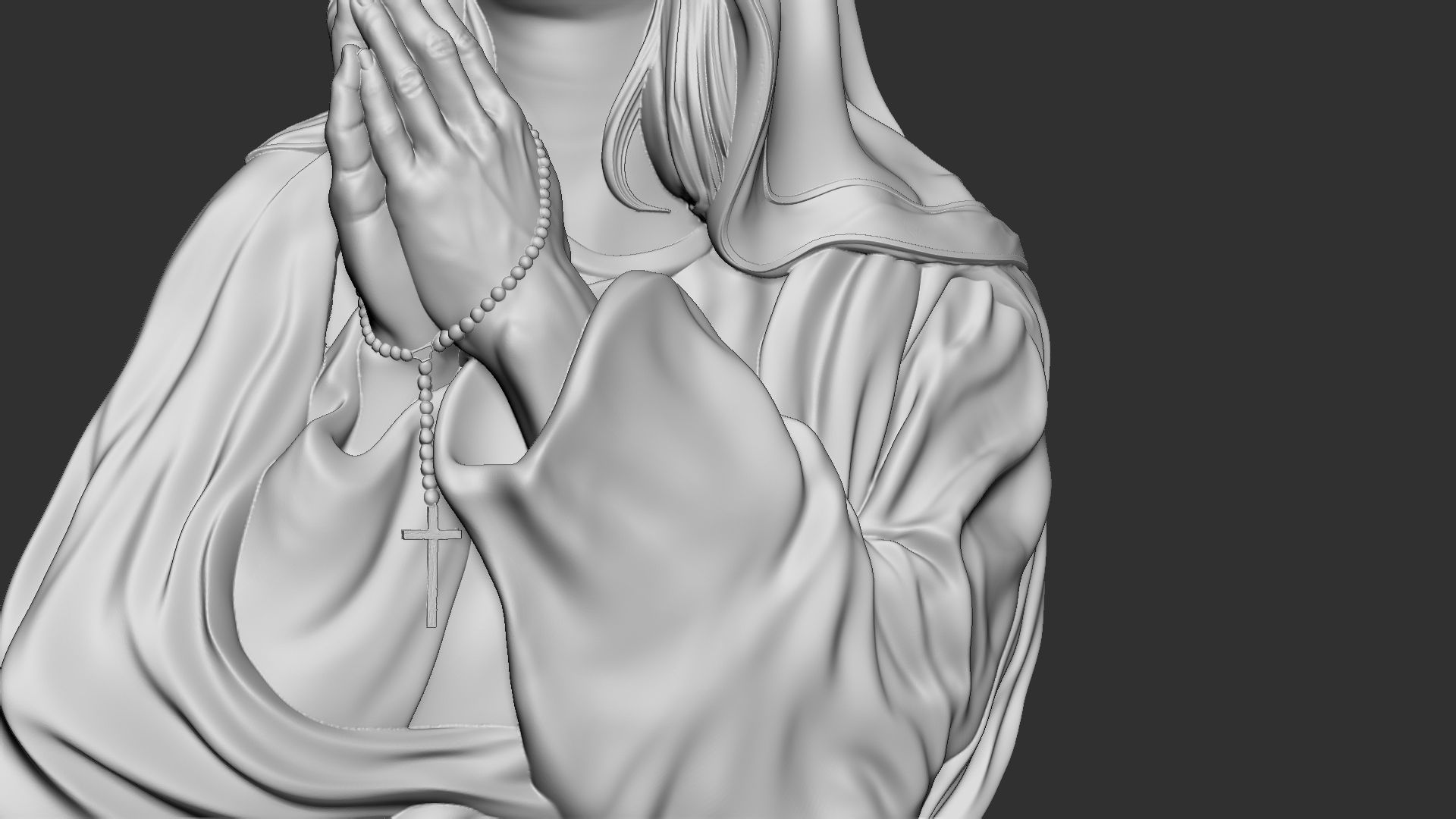 Mother Maria bas-relief 03 3D print model_7