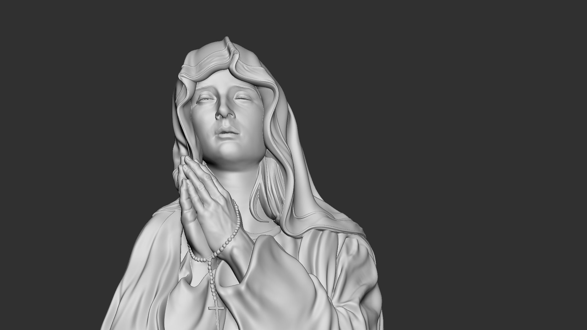 Mother Maria bas-relief 03 3D print model_8