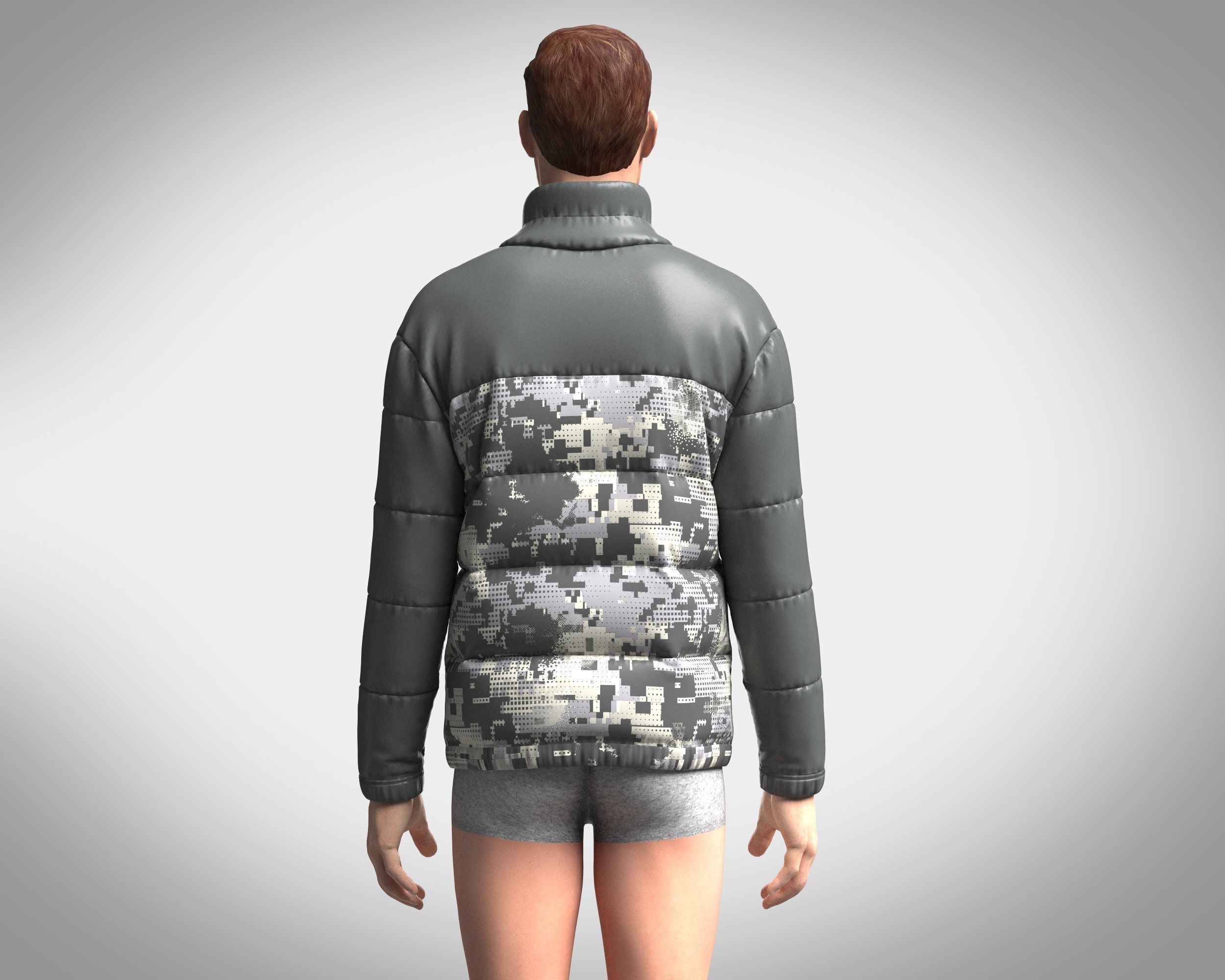 Buffer Jacket Model Puffer Jacket in Camo 3D model | CGTrader