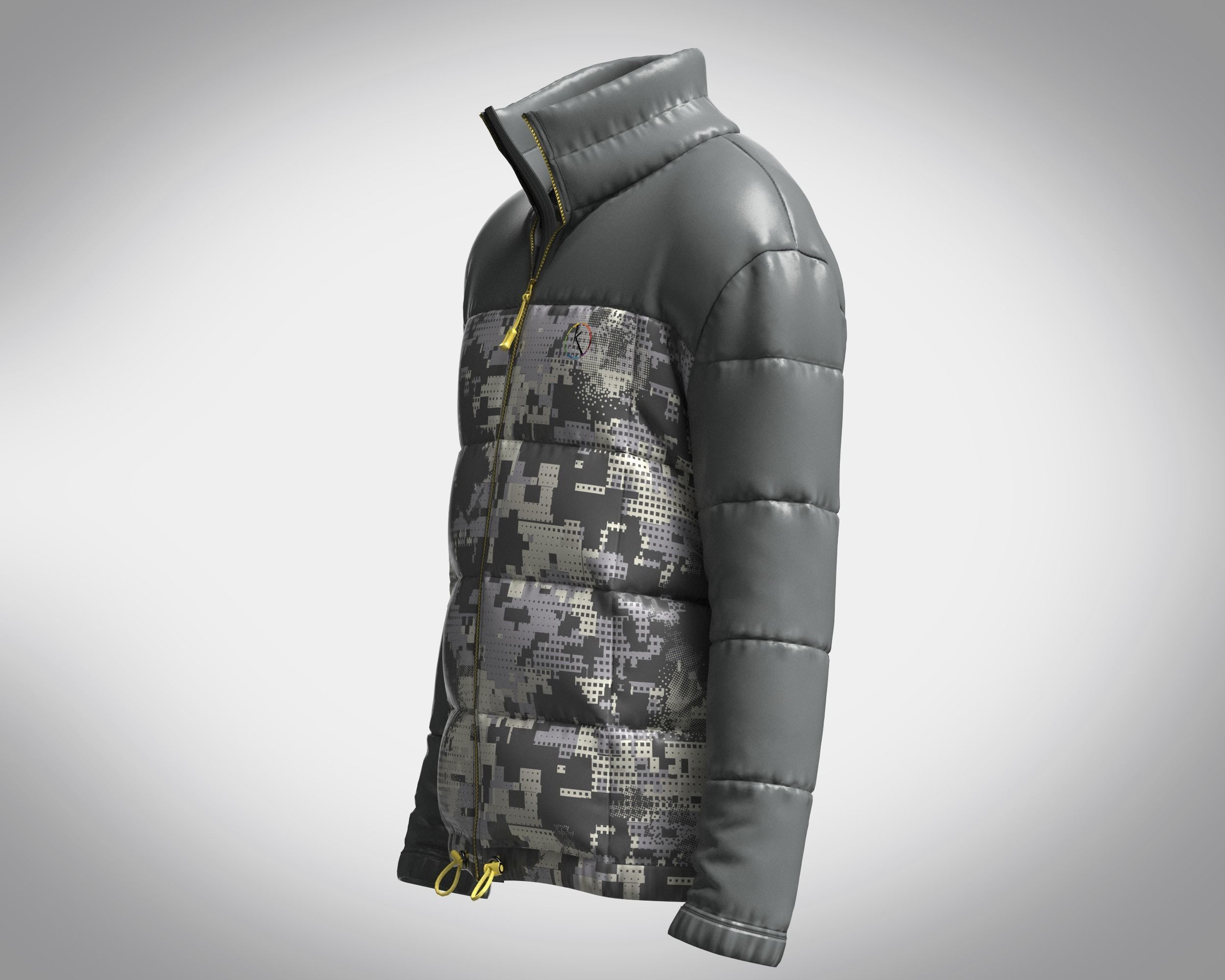 Buffer Jacket Model Puffer Jacket in Camo 3D model | CGTrader
