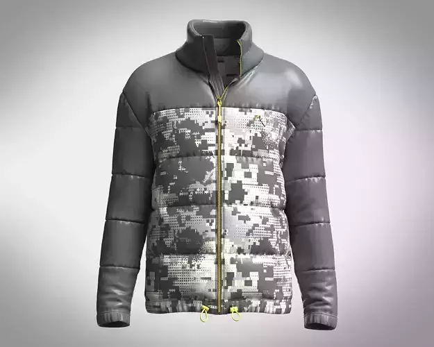Puffer Jacket in Camo