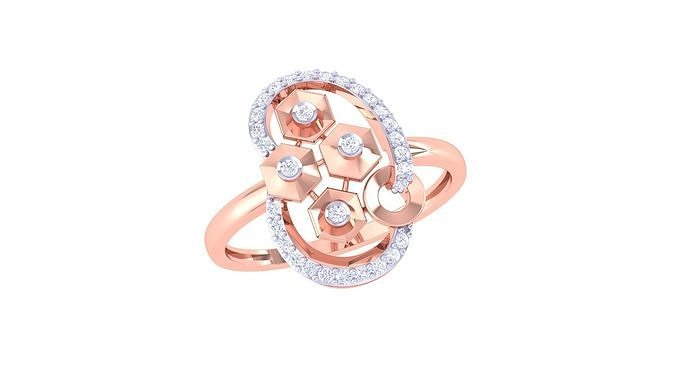 Women Wedding Engagement Ring 3dm STL OBJ FBX Renders Details 3D print model