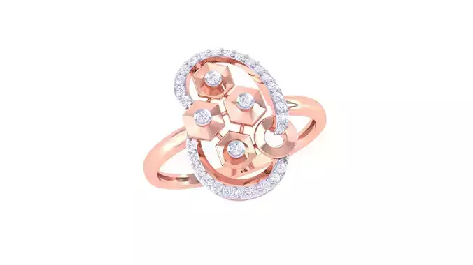 Women Wedding Engagement Ring 3dm STL OBJ FBX Renders Details