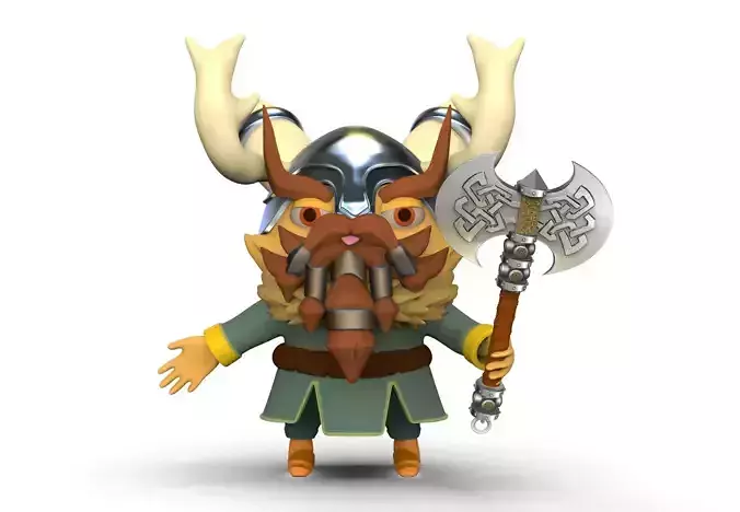 Viking animal character 3D print model