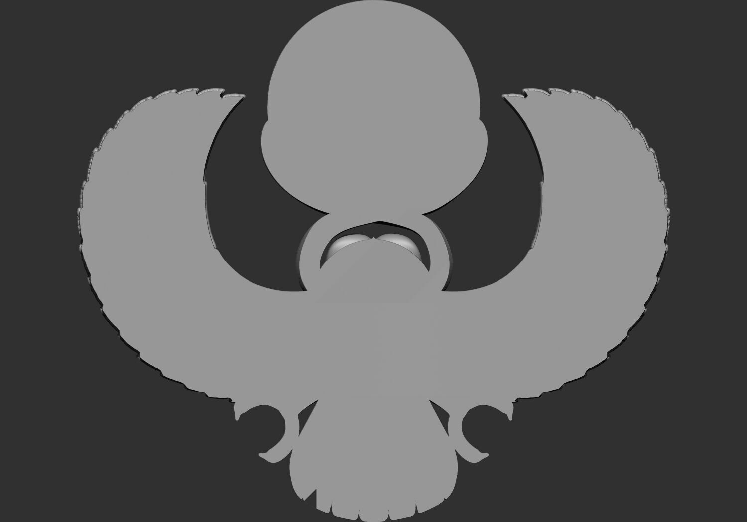 winged pharaoh egyptian scarab 3d printable model cnc 3D print model_3