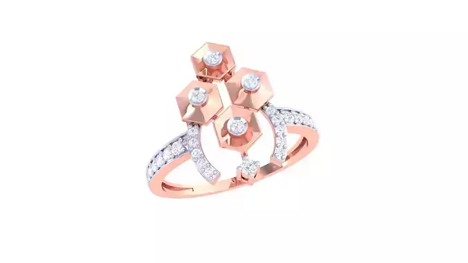 Women Wedding Engagement Ring 3dm STL OBJ FBX Renders Details