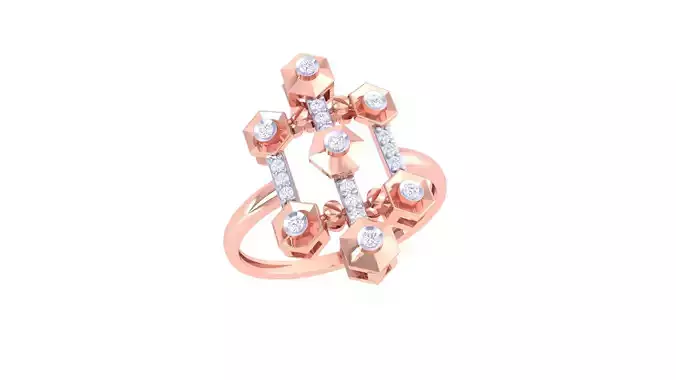 Women Wedding Engagement Ring 3dm STL OBJ FBX Renders Details