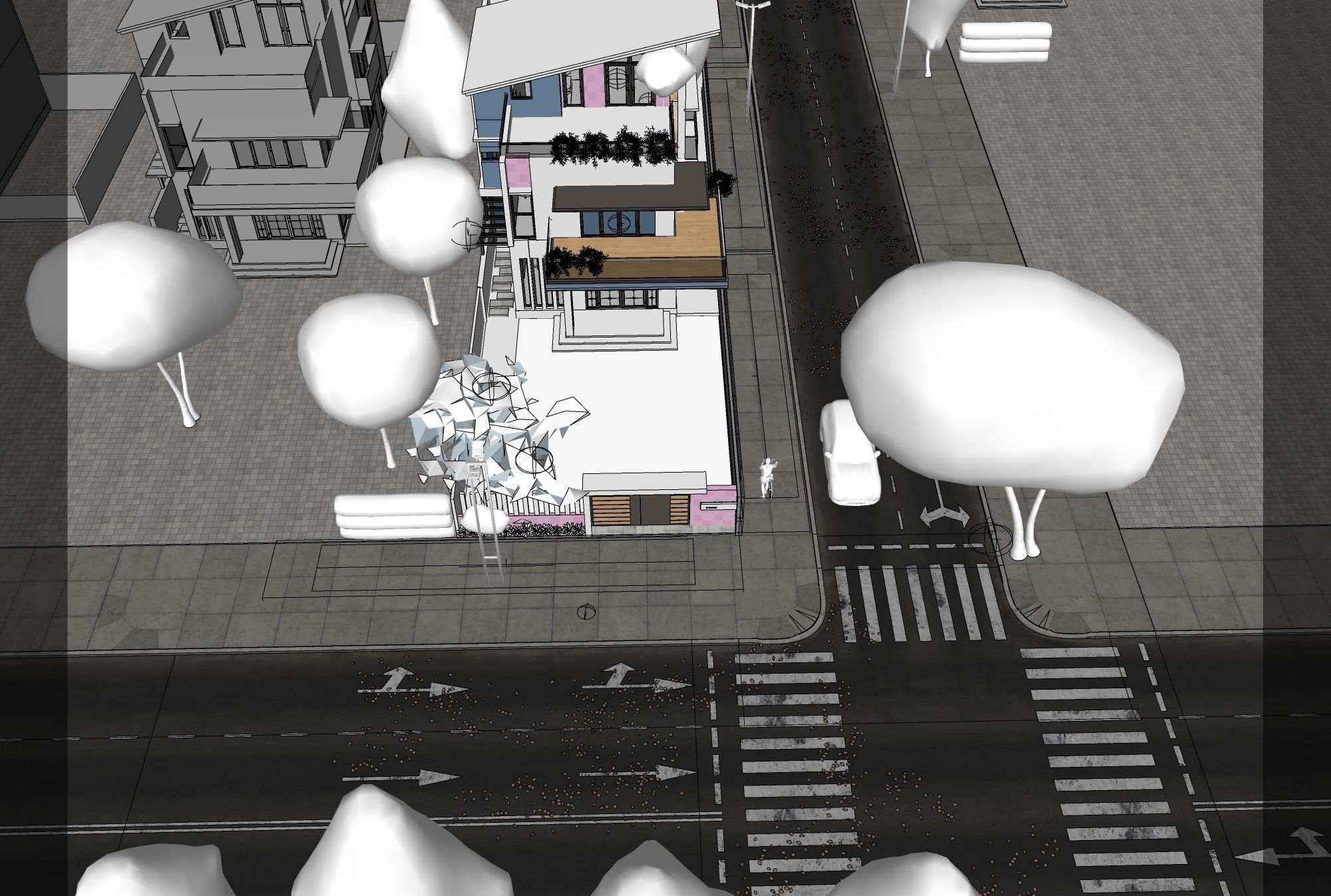 House - Full texture - lighting - proxy in Sketchup and Vray 6  3D model_4