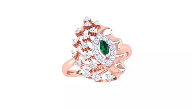 Women Wedding Engagement Ring 3dm STL OBJ FBX Renders Details