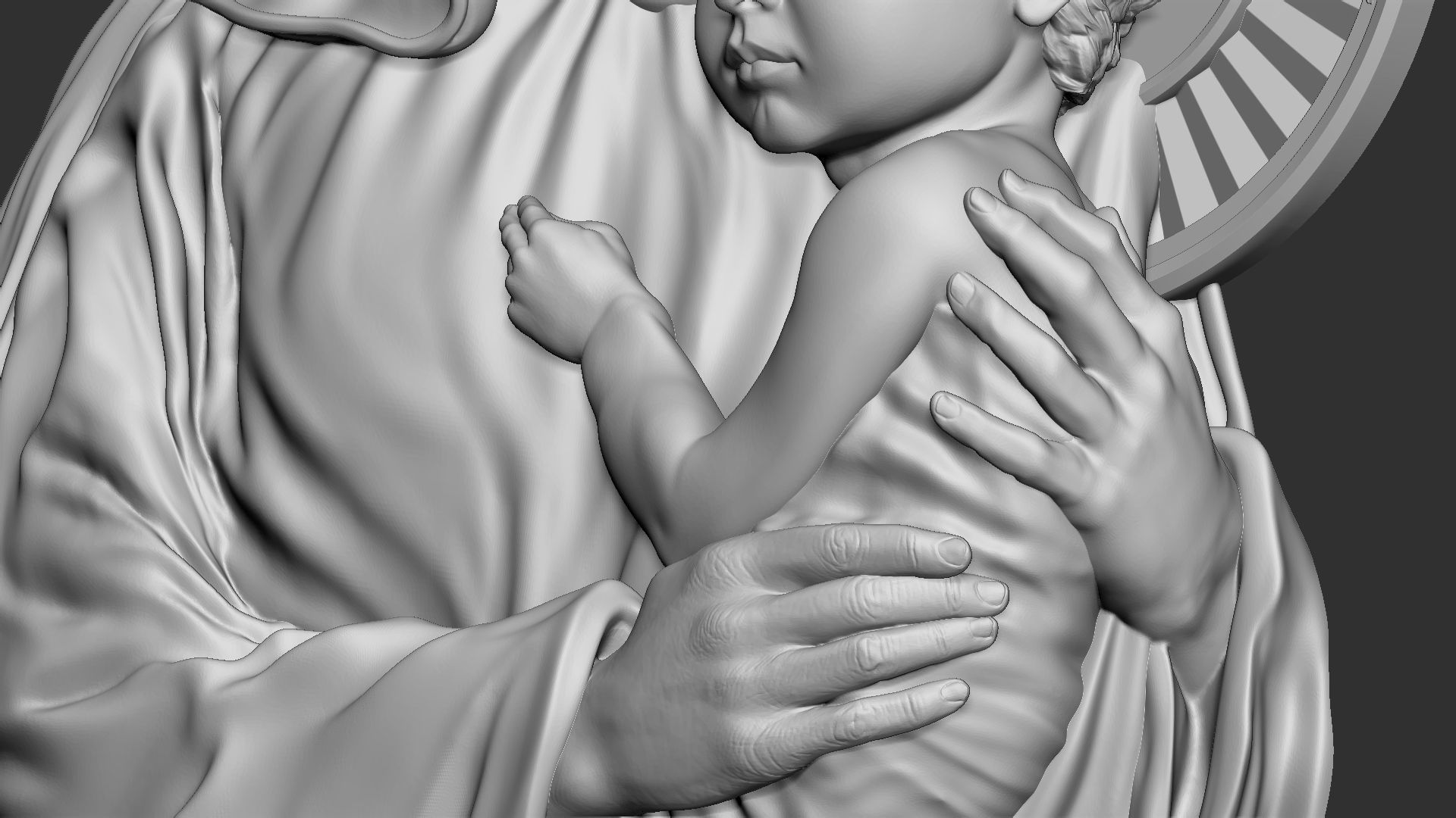 Mother Maria bas-relief 04 3D print model_21
