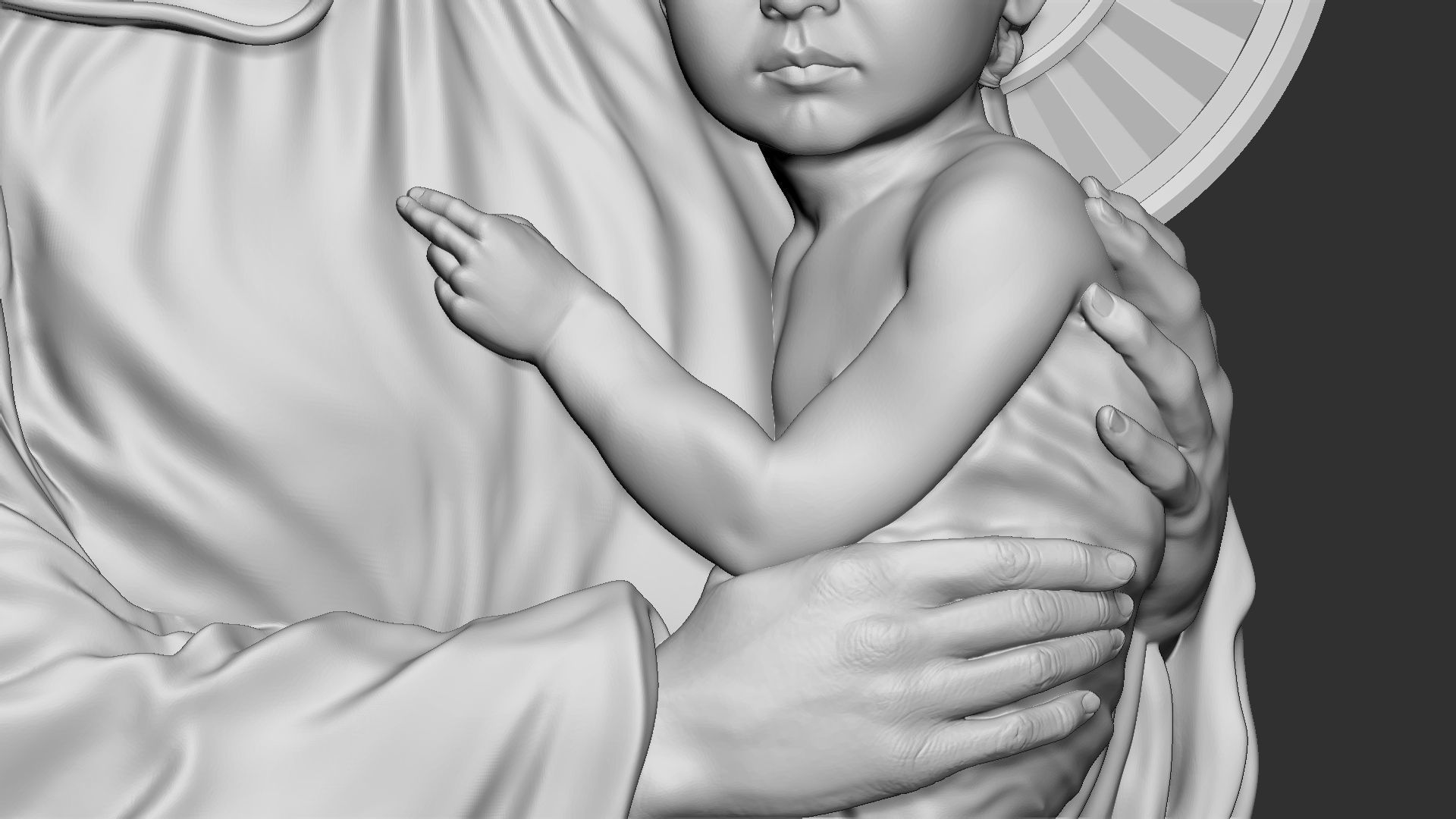 Mother Maria bas-relief 04 3D print model_20