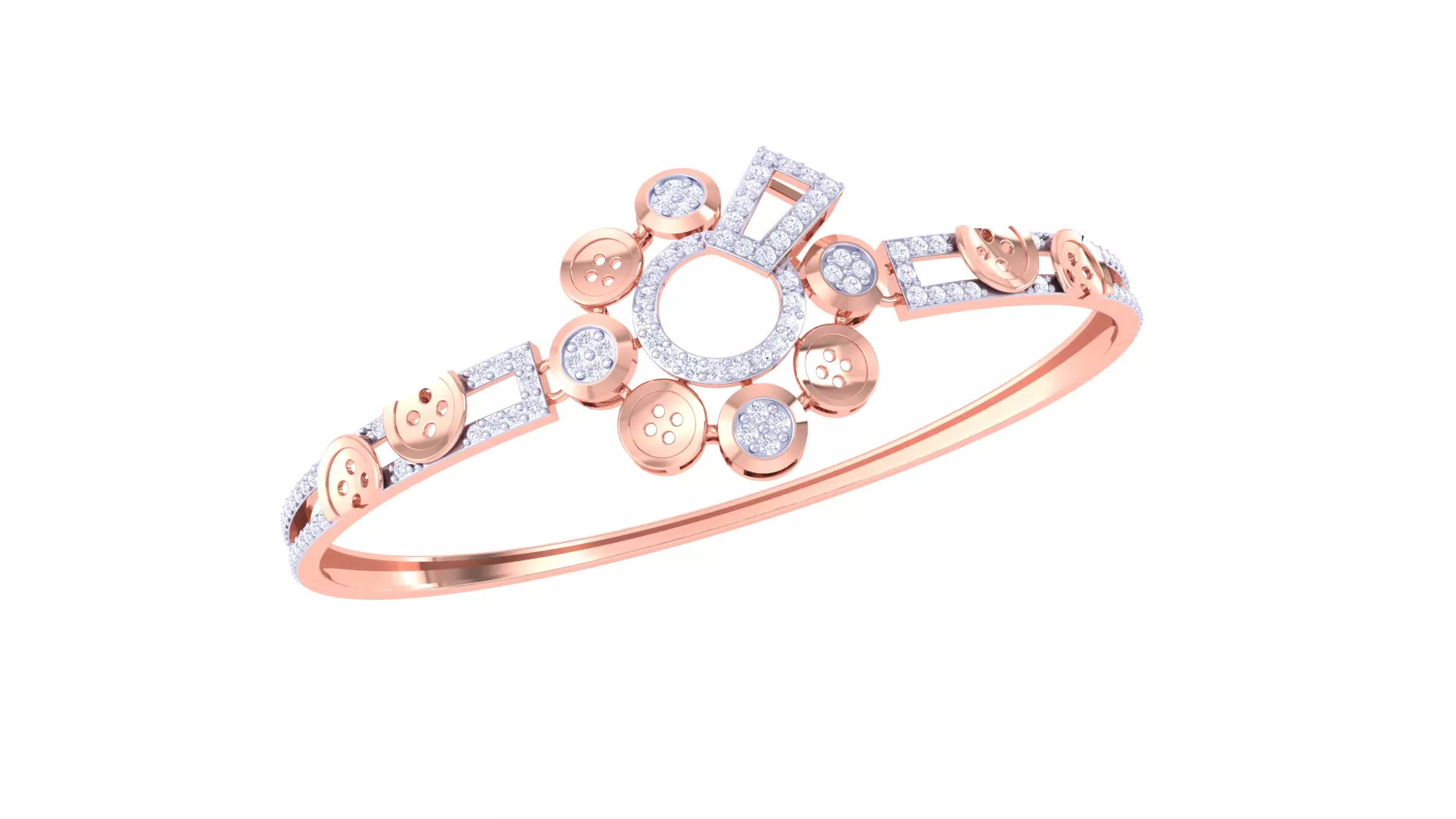 Women Bangle Bracelet 3dm STL OBJ FBX Renders Details 3D print model_0