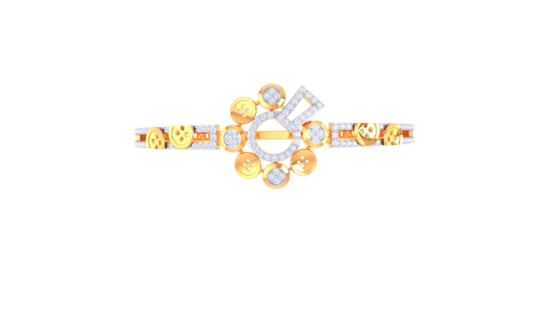 Women Bangle Bracelet 3dm STL OBJ FBX Renders Details 3D print model_3