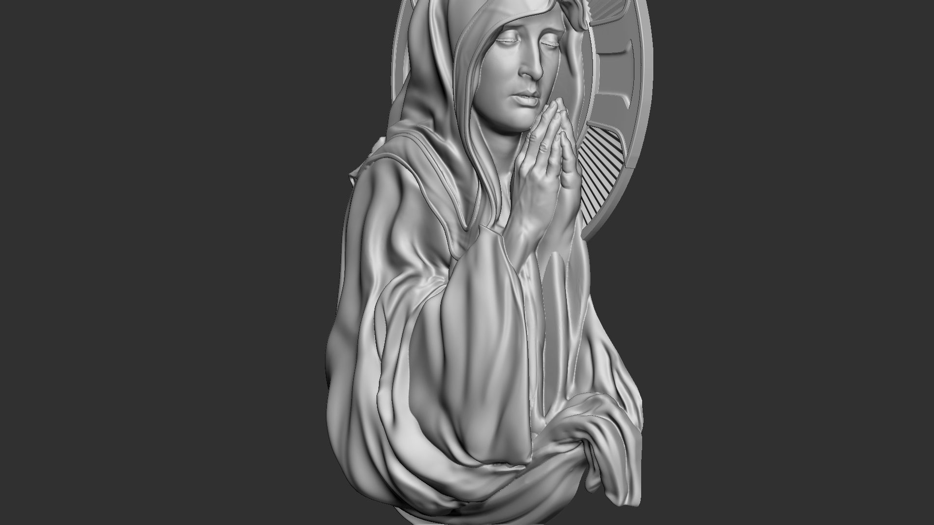 Mother Maria bas-relief 05 3D print model_13