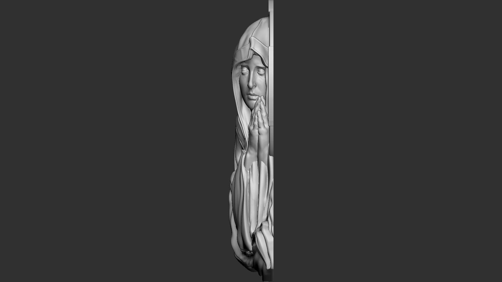 Mother Maria bas-relief 05 3D print model_19
