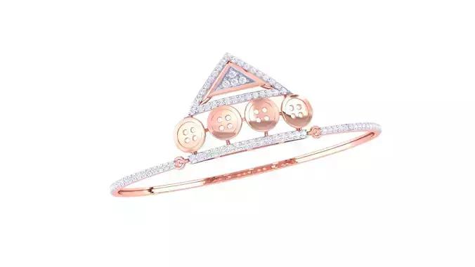 Women Bangle Bracelet 3dm STL OBJ FBX Renders Details