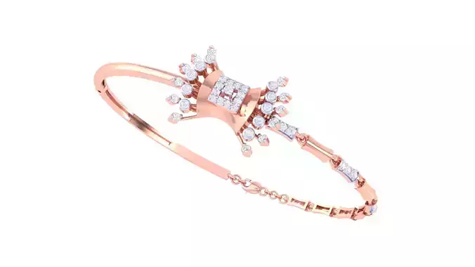 Women Bangle Bracelet 3dm STL OBJ FBX Renders Details