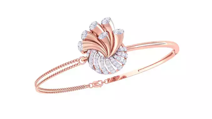 Women Bangle Bracelet 3dm STL OBJ FBX Renders Details