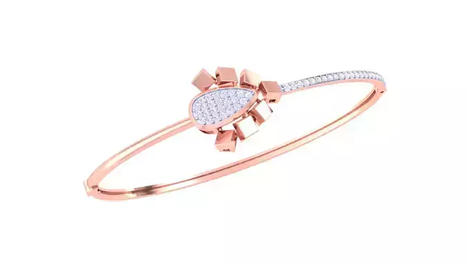 Women Bangle Bracelet 3dm STL OBJ FBX Renders Details