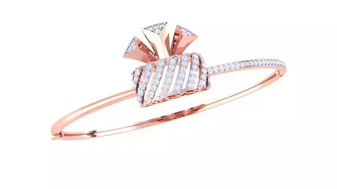 Women Bangle Bracelet 3dm STL OBJ FBX Renders Details