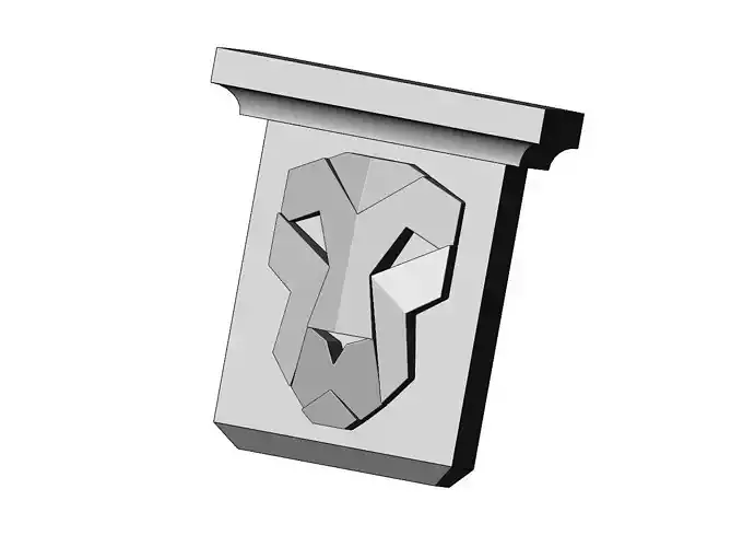 Neoclassical decorative lion corbel and bracket