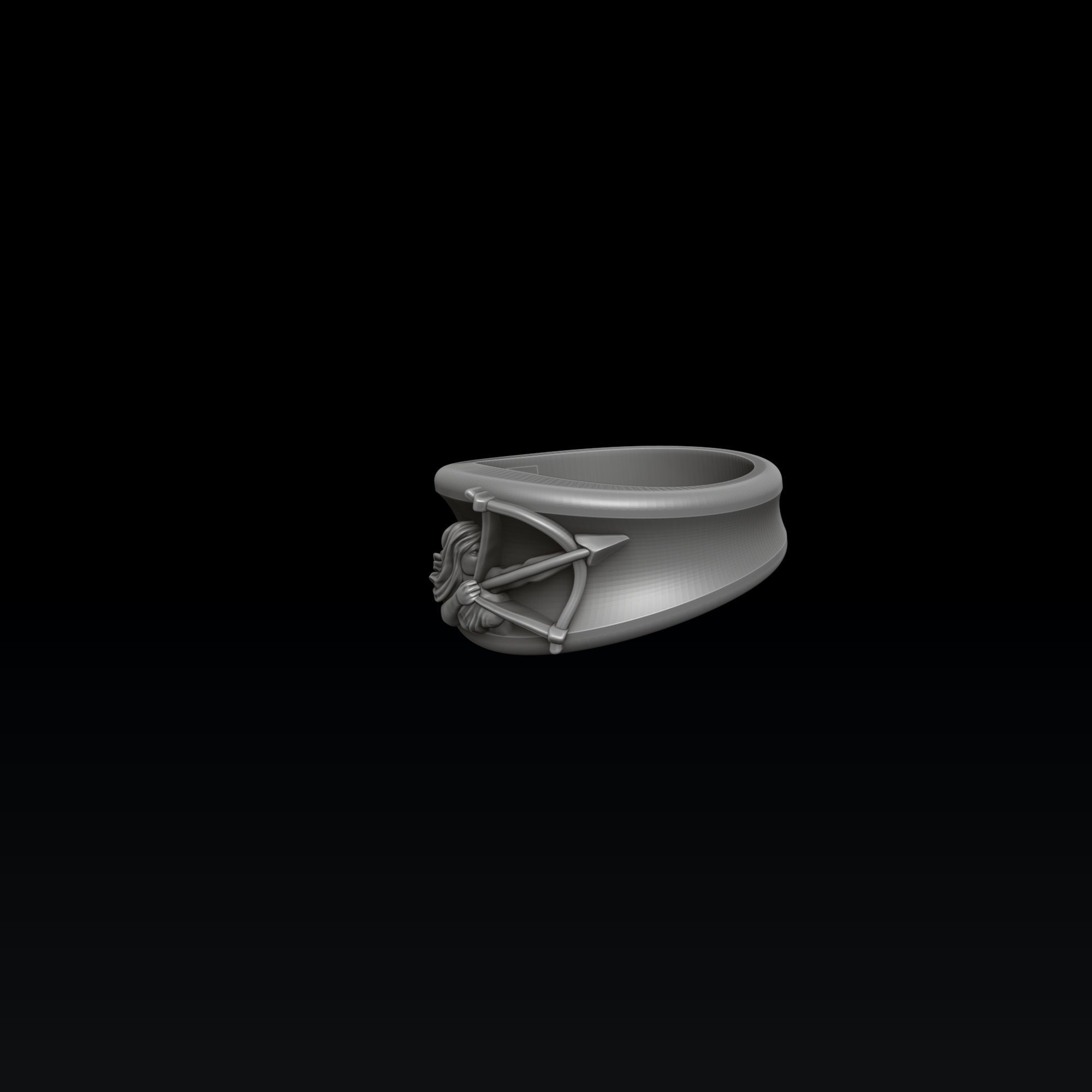Zodiac Horoscope Sagittarius Ring 3D print model_3