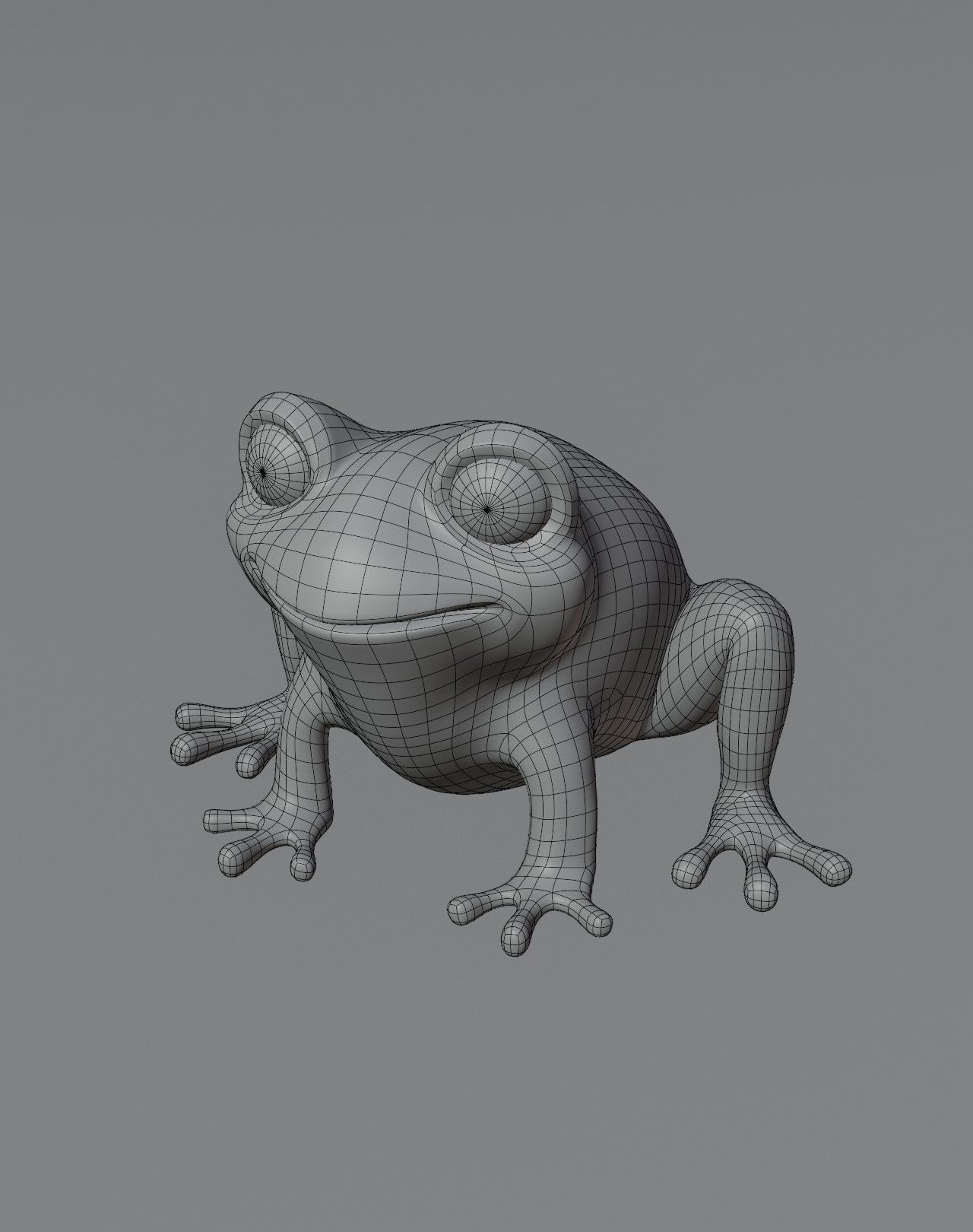 Cartoon Frog with Facial Expressions and 12 Animations 3D Model Low-poly 3D model_20
