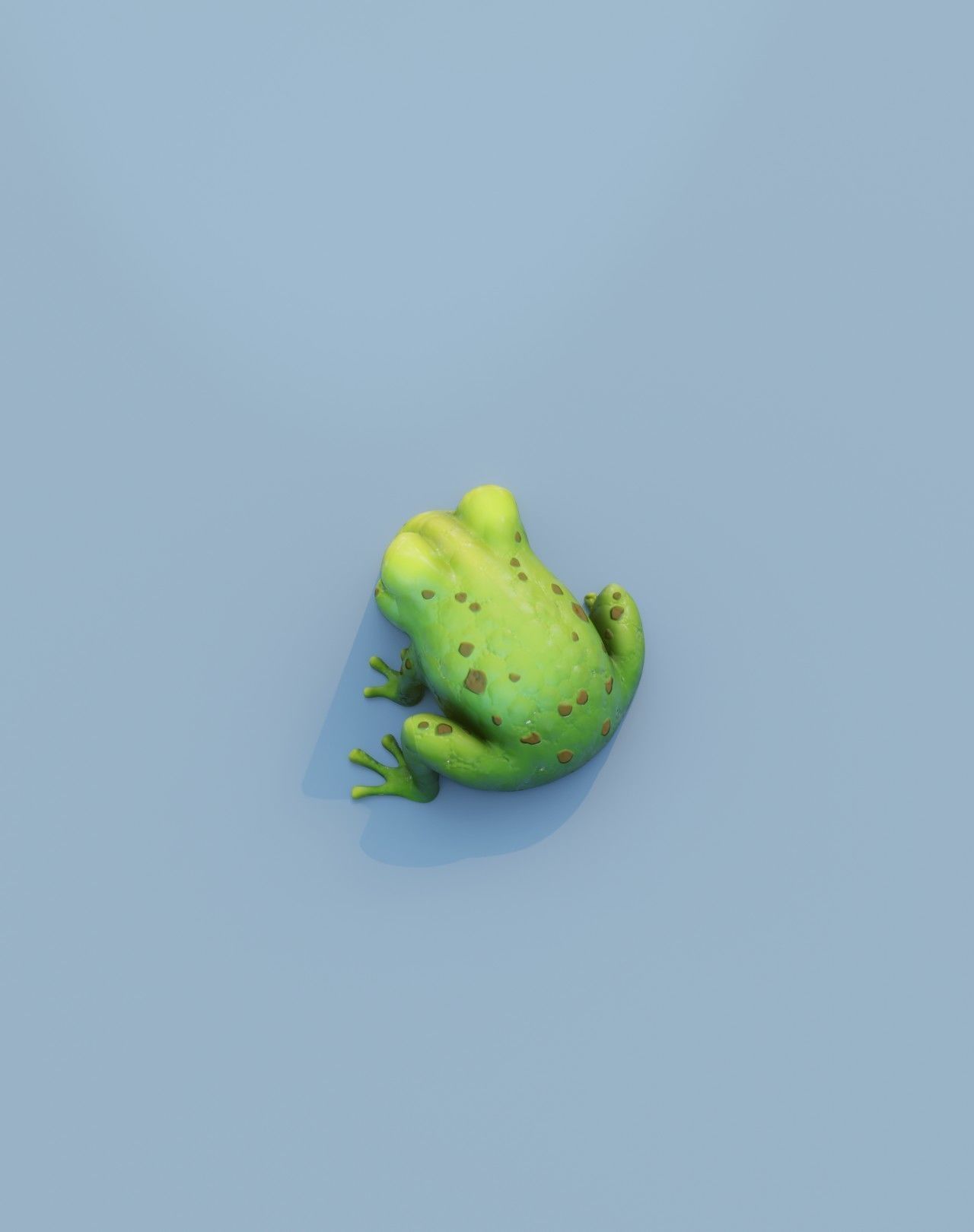 Cartoon Frog with Facial Expressions and 12 Animations 3D Model Low-poly 3D model_9