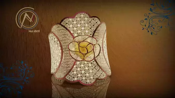 Turkish Arabic Fancy Bangles - 3D Jewelry Model by Onyx LWAN-04