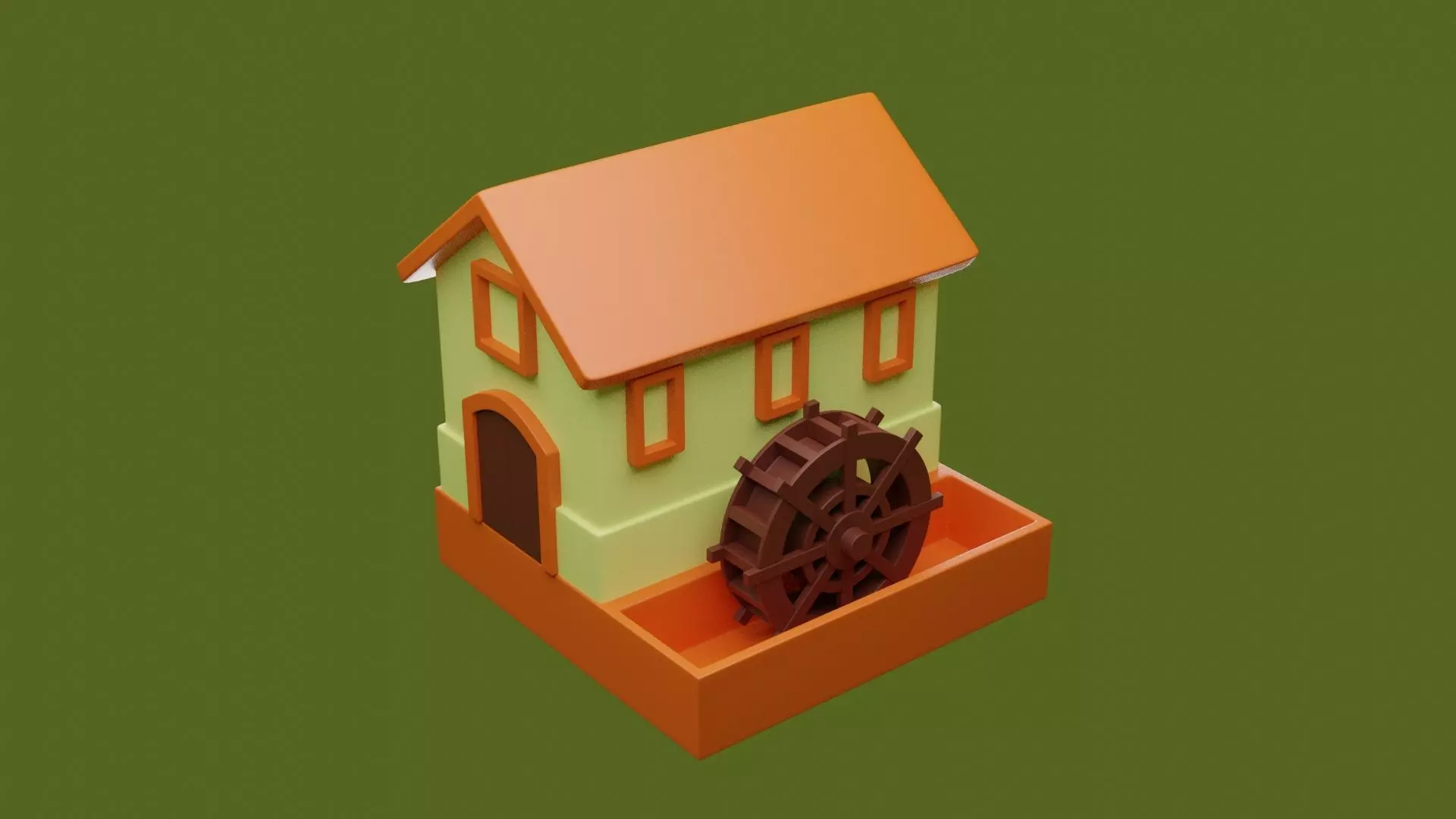 Watermill Toy 3D print model