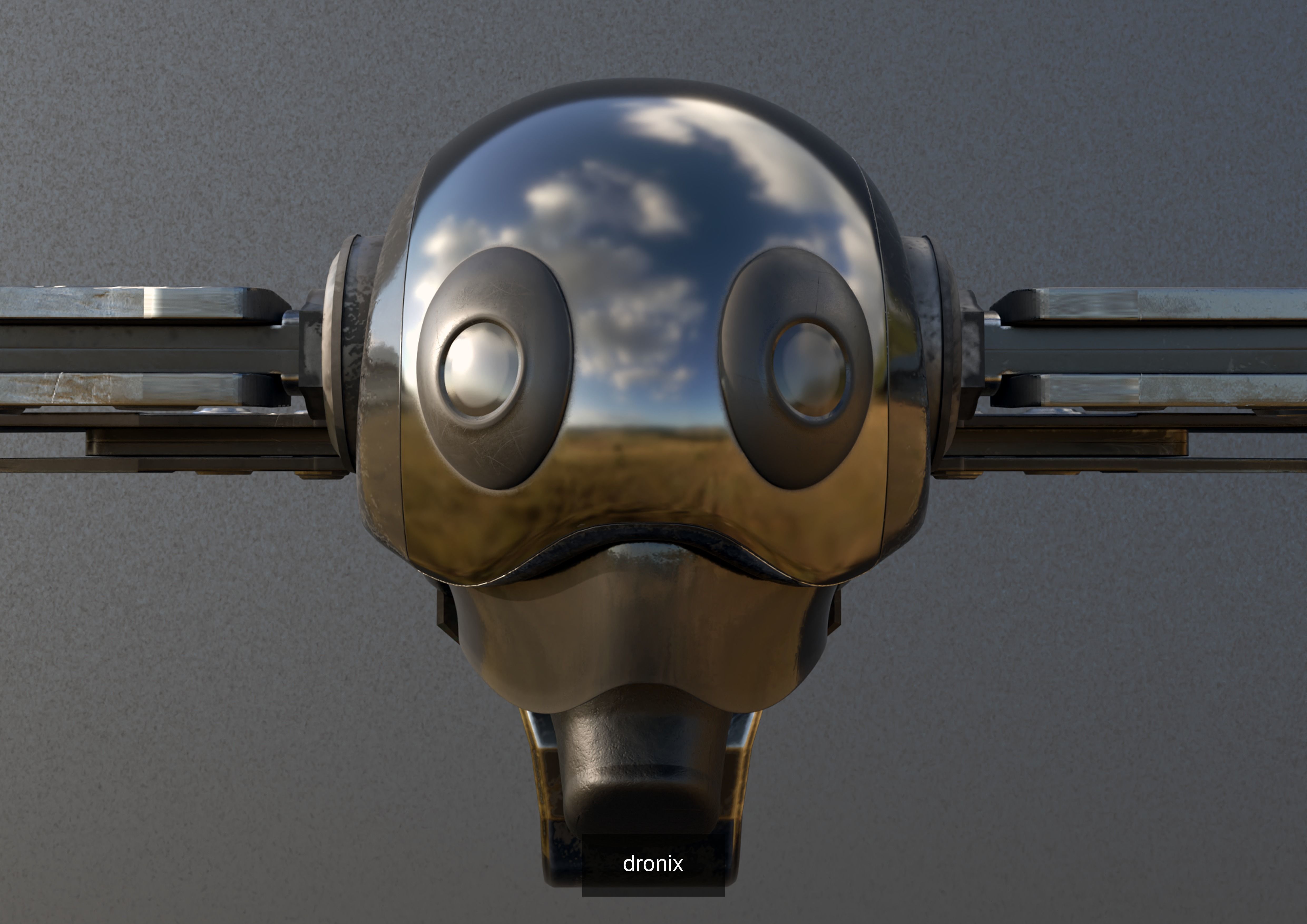 drone futuristic helicopter with propellers 3D Model Collection_2