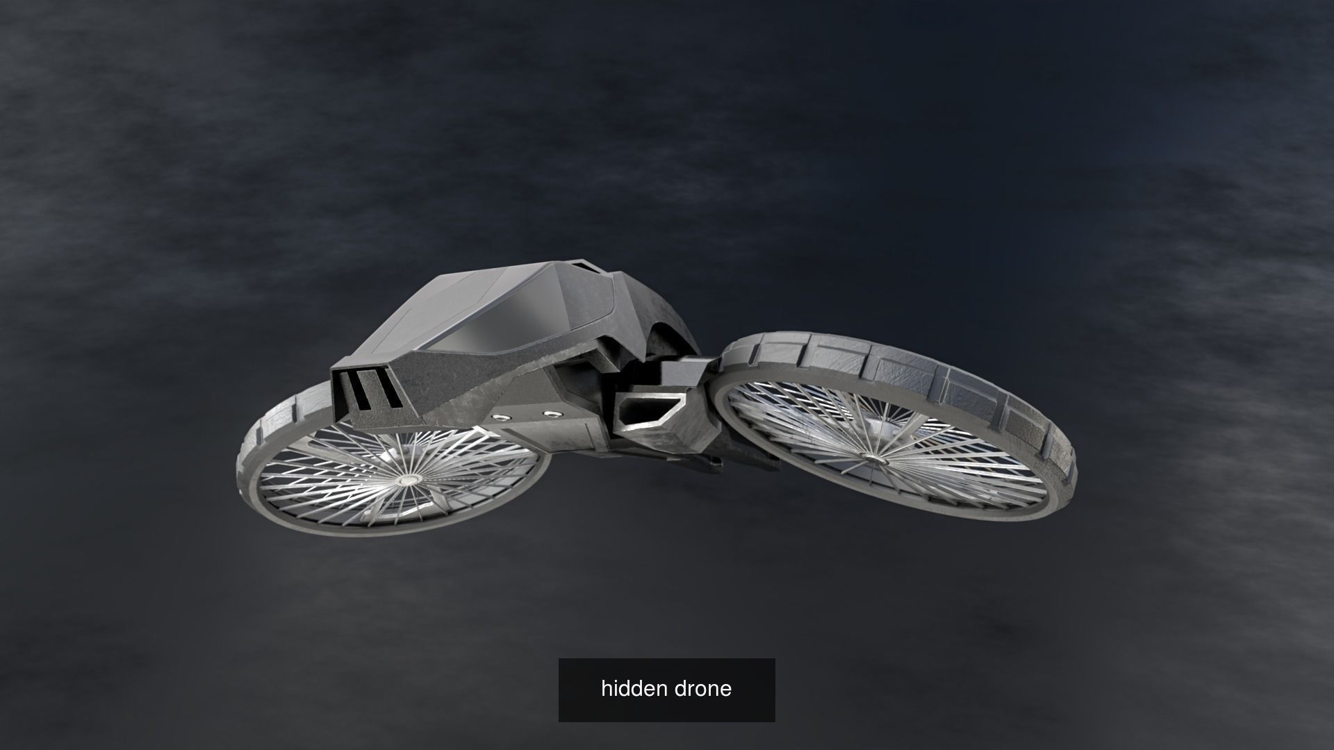 drone futuristic helicopter with propellers 3D Model Collection_5