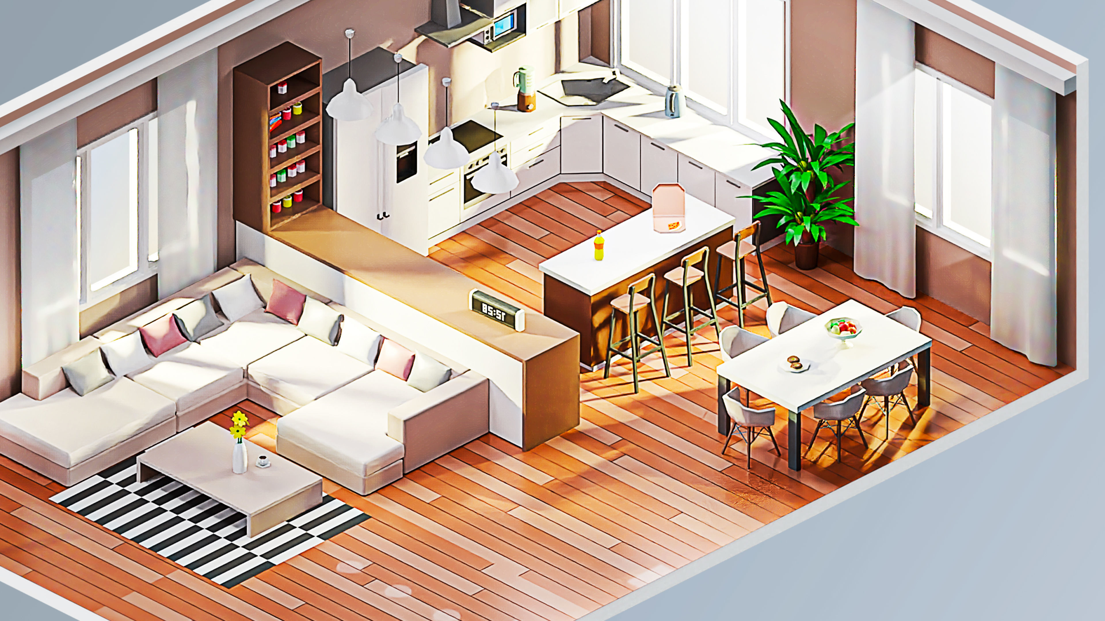 Room 12 Low-poly 3D model_2