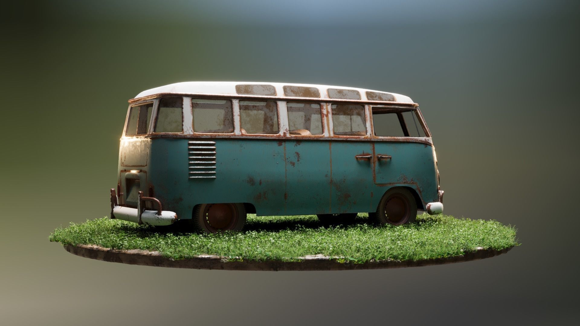 VW Vintage Van Sambabus 3D Model 3D model_3
