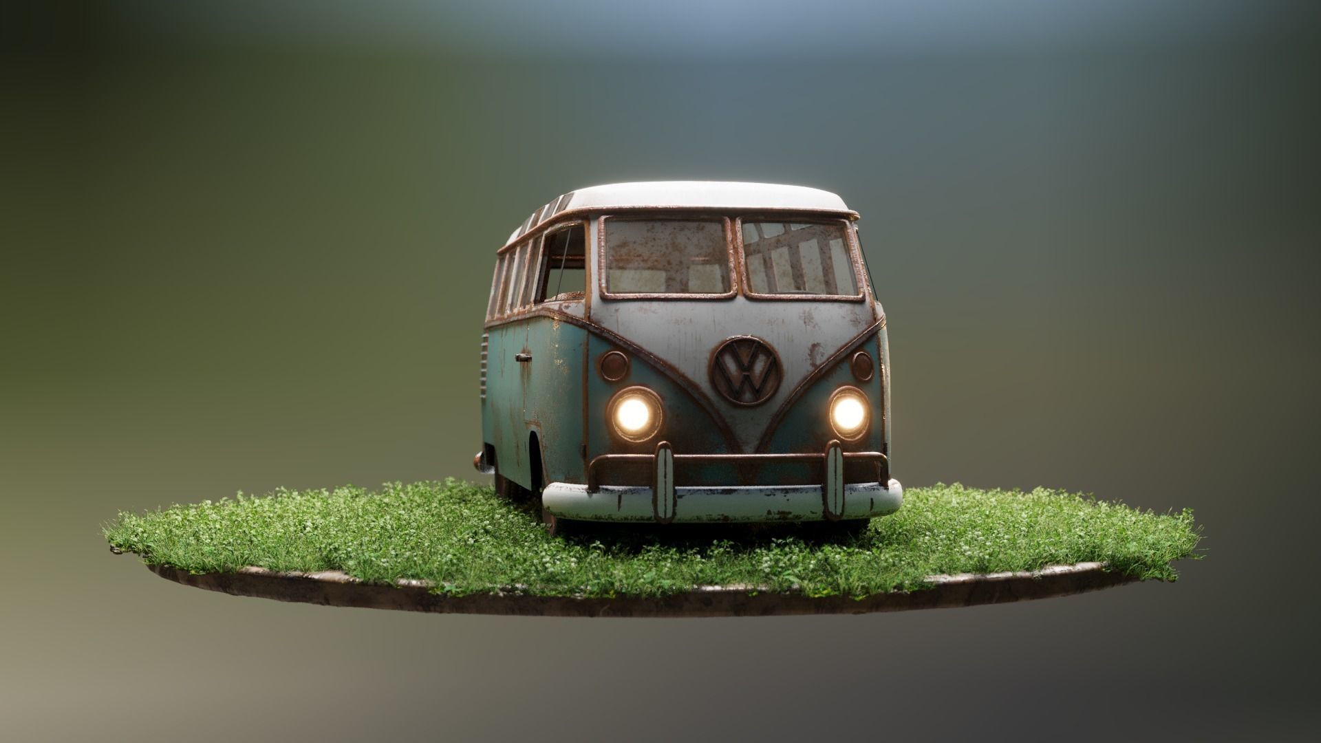 VW Vintage Van Sambabus 3D Model 3D model_1