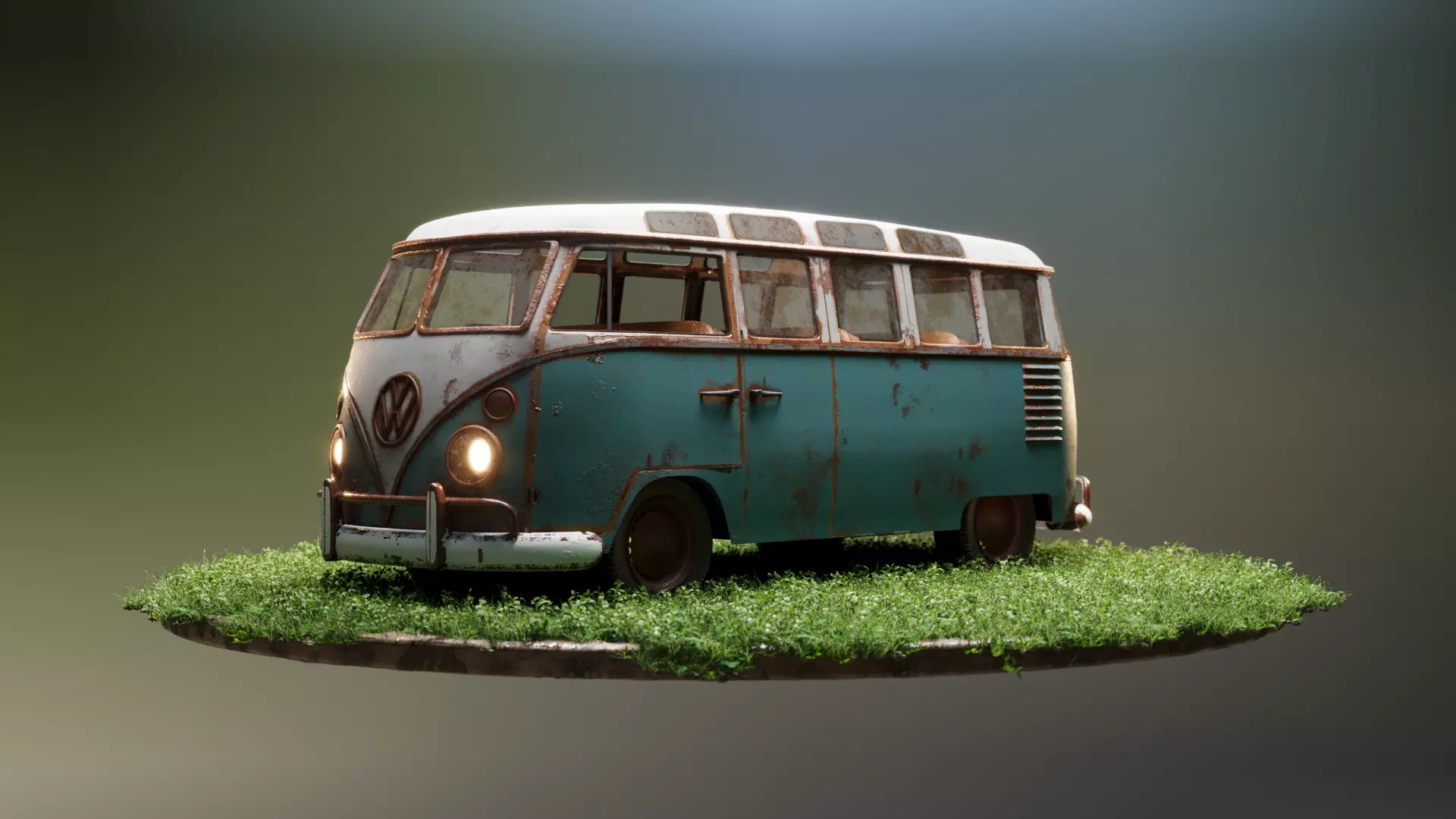 VW Vintage Van Sambabus 3D Model 3D model_0