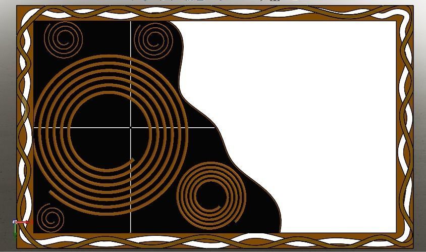 decoration board 3D model_2